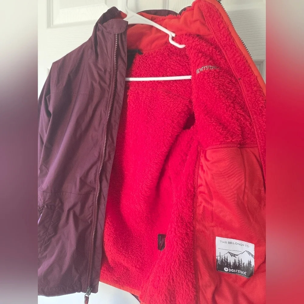 Marmot Boys Jacket L PreCip Eco Component 3-in-1 Jacket 46040-6257 NWT $155
